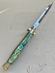 AGA Campolin Italy 28cm / 11" Abalone Flat Guard Pick Lock Bayonet THICK Limited Edition EX