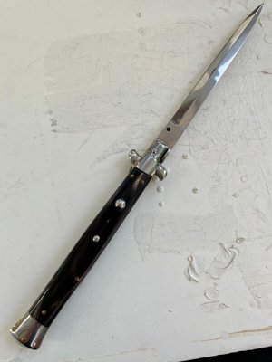 Frank B Italy 33cm / 13" Dagger Blade Dark Horn Swivel Bolster EX Older Style Beltrame