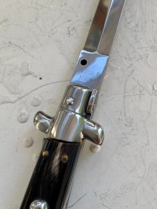 Frank B Italy 33cm / 13" Dagger Blade Dark Horn Swivel Bolster EX Older Style Beltrame