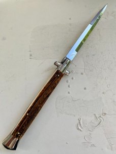 Frank B Italy 33cm / 13" Bayonet Blade Stag Swivel Bolster EX Older Style Beltrame