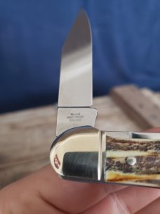Zwilling JA Henckels Copperhead HK4S Red Shield - by Boker - Hand Forged - Thick Stag NIB