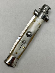 Older Frank B 20cm / 8" Blonde Horn Red Dot Swivel EX Bayonet Beltrame RARE SIZE