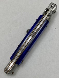 Original EdgeCo Conversion Kit Knife 23cm / 9" Flat Ground Blade Blue Acrylic Swivel Beltrame Made