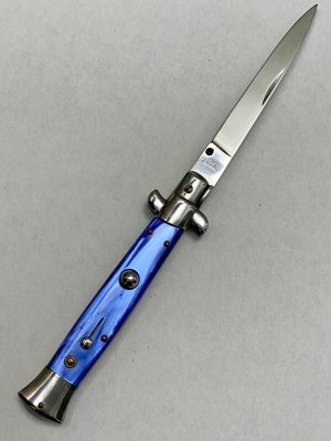 Original EdgeCo Conversion Kit Knife 23cm / 9" Flat Ground Blade Blue Acrylic Swivel Beltrame Made