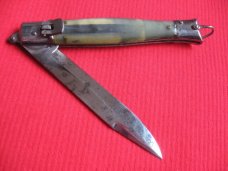 Vintage Large Size Italian Fishtail Leverlock Switchblade Knife.