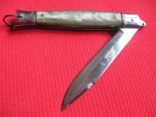 Vintage Large Size Italian Fishtail Leverlock Switchblade Knife.