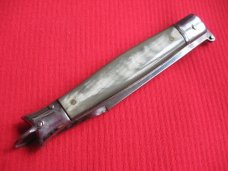Vintage Large Size Italian Fishtail Leverlock Switchblade Knife.