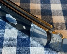 Rosecraft Blades "Appalachian Jack" scales are black micarta, clip point blade, and pry tip.