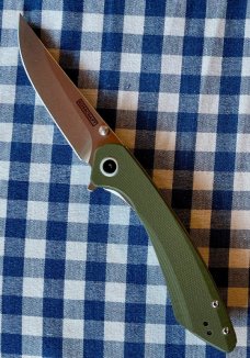 Rosecraft Blade "Alenta" tactical folder with G10 Scales and D2 Upswept point blade