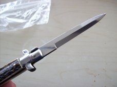Renzo Beltrame Scarce 8 inch Genuine Stag/Antler Stiletto Bayo Swivel Bolster Brand New