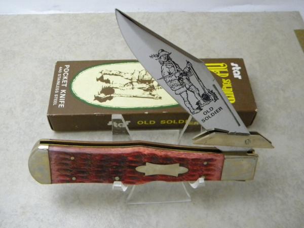 Star Hand-Crafted Japan No. 3340 Old Soldier Swing Guard Lockback Coke Bottle Knife