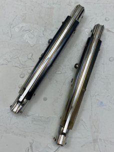 Matching Pair Older Frank B Beltrame  28cm / 11" Swing Guards Dagger & Bayonet Great Horn EX Display