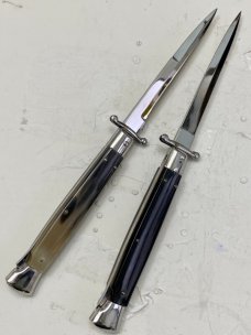 Matching Pair Older Frank B Beltrame  28cm / 11" Swing Guards Dagger & Bayonet Great Horn EX Display