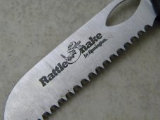 Remington USA Black Serrated Rattlesnake Lockback Knife