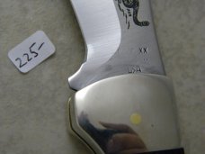 Case XX USA Wood 1980 10 Dot Sidewinder Button Lock Lockblade Knife w/ Pouch