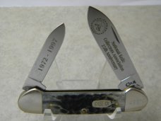 Case XX USA 1972-1997 25th Anniversary NKCA Club Knife Bone 62131 Canoe in Box