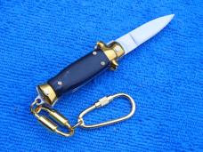 3-3/4" "Corpo di Vespa" Black/Gold Stiletto keychain knife