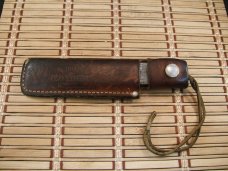 SCHRADE OLD-TIMER HONESTEEL PAT. PEND. U.S.A. MADE VINT. USED & ORIGINAL SCHRADE OLD-TIMER SHEATH 