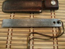 SCHRADE OLD-TIMER HONESTEEL PAT. PEND. U.S.A. MADE VINT. USED & ORIGINAL SCHRADE OLD-TIMER SHEATH 