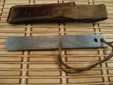 SCHRADE OLD-TIMER HONESTEEL PAT. PEND. U.S.A. MADE VINT. USED & ORIGINAL SCHRADE OLD-TIMER SHEATH 