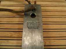 SCHRADE OLD-TIMER HONESTEEL PAT. PEND. U.S.A. MADE VINT. USED & ORIGINAL SCHRADE OLD-TIMER SHEATH 