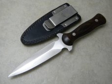 Western USA Wood W77-G Boot Fixed Blade Dagger Knife & Sheath 