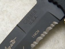 Gerber Applegate Fairbairn Covert Folder Black Lockback Knife 