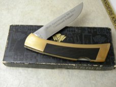 Gerber USA Firearms Umlimited Wood and Brass Lockback Knife NIB