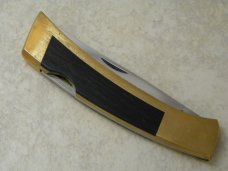 Gerber USA Firearms Umlimited Wood and Brass Lockback Knife NIB