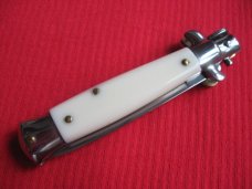Older Oreste Dibon Italian 16cm. Imit. Ivory STILETTO Switchblade Knife - New Old Stock