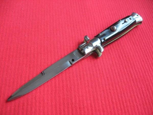 Older Oreste Dibon Italian 16cm. Imit. Horn STILETTO Switchblade Knife - New Old Stock