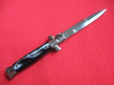 Older Oreste Dibon Italian 16cm. Imit. Horn STILETTO Switchblade Knife - New Old Stock