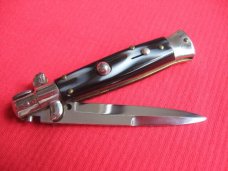 Older Oreste Dibon Italian 16cm. Imit. Horn STILETTO Switchblade Knife - New Old Stock
