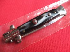 Older Oreste Dibon Italian 16cm. Imit. Horn STILETTO Switchblade Knife - New Old Stock