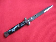 Older Oreste Dibon Italian 16cm. Imit. Horn STILETTO Switchblade Knife - New Old Stock