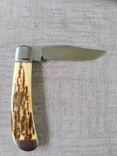 Bobby Toole Jigged Mammoth Ivory Honknose Trapper...Cpm154...3 7/8" closed..New...pouch and coa.