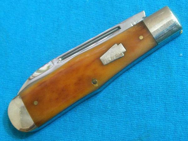 BONE 2009 SCHATT MORGAN 042 922 COKE BOTTLE QUEEN FOLDING  POCKET HUNTING JACK KNIFE KNIVES OLD