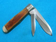 BONE 2009 SCHATT MORGAN 042 922 COKE BOTTLE QUEEN FOLDING  POCKET HUNTING JACK KNIFE KNIVES OLD