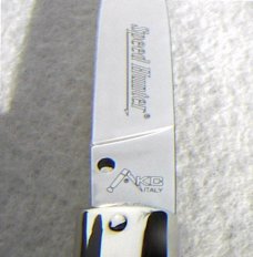 NOS AKC ITALIAN CLASSIC SPEED HUNTER GENUINE BRAZILIAN HORN NICKEL SILVER BOLSTERS 
