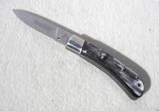 NOS AKC ITALIAN CLASSIC SPEED HUNTER GENUINE BRAZILIAN HORN NICKEL SILVER BOLSTERS 