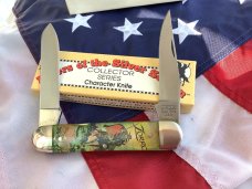 Vintage Camillus 2 Blade Large Cigar Knife w/ Riders of the Silver Screen Handles -ZORO -NOS