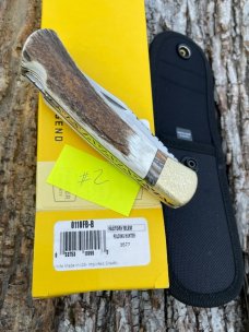 BUCK 110 LEROY REMER CUSTOM ELK HORN FOLDING HUNTER