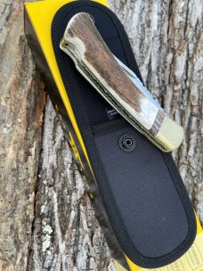 BUCK 110 LEROY REMER CUSTOM ELK HORN FOLDING HUNTER