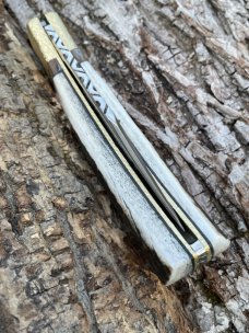 BUCK 110 LEROY REMER CUSTOM ELK HORN FOLDING HUNTER
