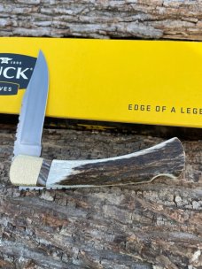 BUCK 110 LEROY REMER CUSTOM ELK HORN FOLDING HUNTER