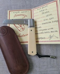Vincenzo Balistreri White Wolf.Interior Cut Mammoth..AEB-L..liners..lanyard pin and bead..coa.slip