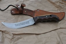 PIC Skinner With Original Sheath Puma Made Early 50's 9 1/2" OAL Light Use Wood Handle Blade Etch