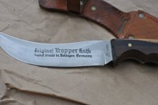 PIC Skinner With Original Sheath Puma Made Early 50's 9 1/2" OAL Light Use Wood Handle Blade Etch
