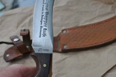 PIC Skinner With Original Sheath Puma Made Early 50's 9 1/2" OAL Light Use Wood Handle Blade Etch