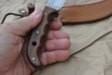 PIC Skinner With Original Sheath Puma Made Early 50's 9 1/2" OAL Light Use Wood Handle Blade Etch